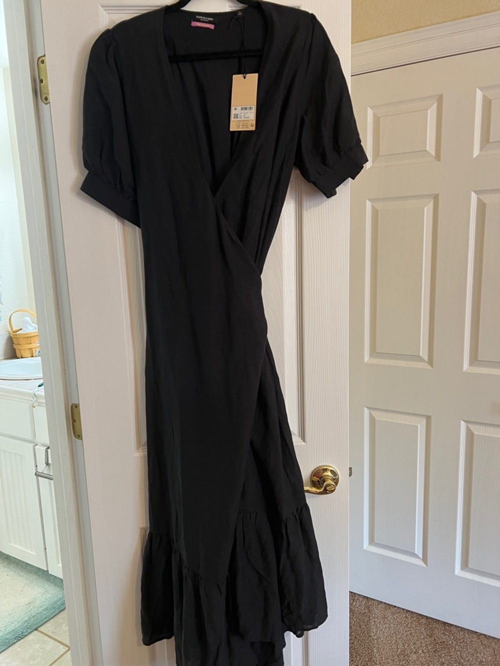 Scotch & Soda black wrap dress NWT size 42